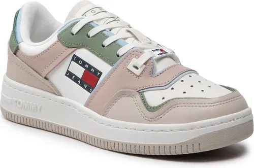 Sneakersy Tommy Jeans - Pop Basket Wmn EN0EN01843 Stony Beige ACE