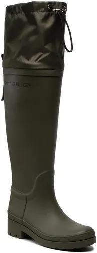 Gumáky TOMMY HILFIGER - Overknee Rainboot FW0FW06778 Army Green RBN