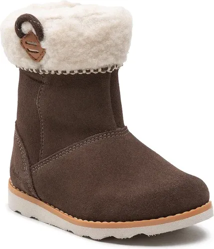 Čižmy Clarks - Crown Loop T 261613756 Walnut Suede