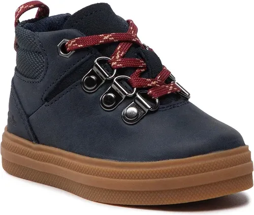Šnurovacia obuv Clarks - Nova Hike T 261619297 Navy Leather