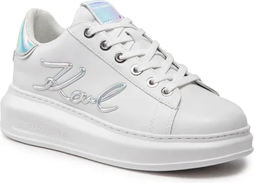 Sneakersy KARL LAGERFELD - KL62510A White Lthr/Iridescent