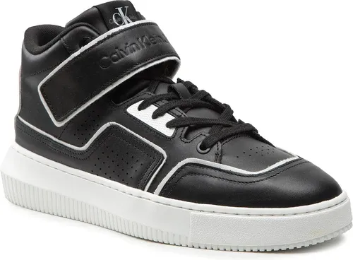 Sneakersy CALVIN KLEIN JEANS - Chunky Cupsole Laceup Mid YM0YM00426 Black/White 0GK
