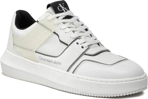 Sneakersy Calvin Klein Jeans - Chunky Cupsole Laceup Low Tpu YM0YM00425 White/Black 0K4