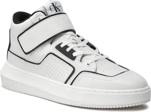 Sneakersy Calvin Klein Jeans - Chunky Cupsole Laceup Mid YM0YM00426 White/Black 0K4