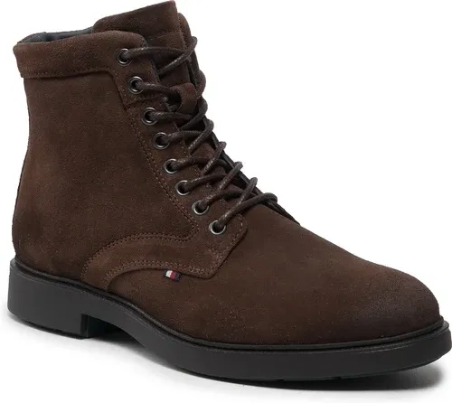 Čižmy Tommy Hilfiger - Elevated Rounded Suede Lace Boot FM0FM04185 Cocoa GT6