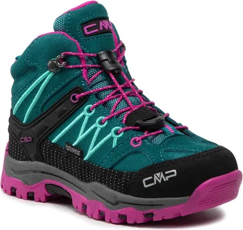 Trekingová obuv CMP - Kids Rigel Mid Trekking Shoes Wp 3Q12944 Lake/Pink Fluo 26EL