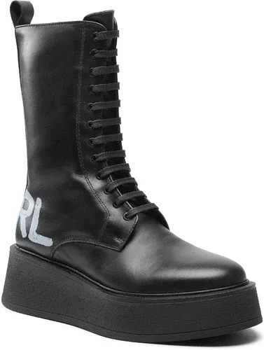 Čižmy KARL LAGERFELD - KL42475 Black Lthr Čižmy KARL LAGERFELD - KL42475 Black Lthr