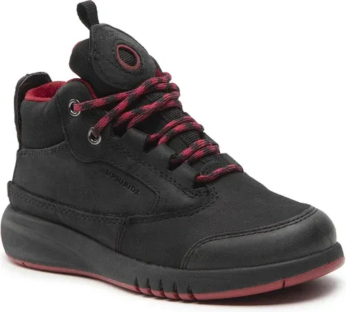Šnurovacia obuv Geox - J Aeranter B.Abx A J04CYA 0CL11 C0260 S Black/Dk Red