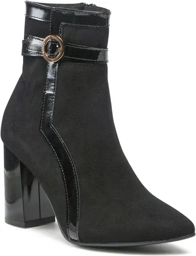 Členkové čižmy SAGAN - 4840 Czarny Welur