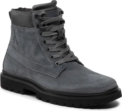 Šnurovacia obuv CALVIN KLEIN JEANS - Lug Mid Laceup Boot Hike YM0YM00270 Industrial Grey PRC