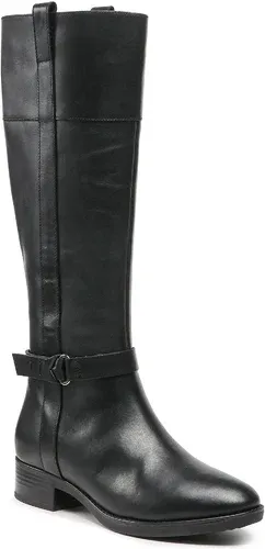 Čižmy vo vojenskom štýle Geox - D Felicity B D26G1B 00043 C9999 Black