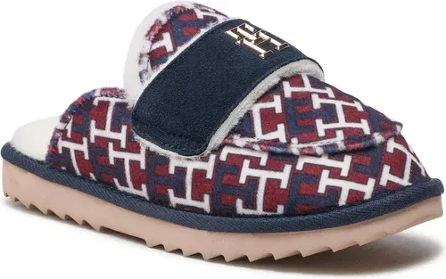 Papuče Tommy Hilfiger - Loafer Mule Slipper Monogram FW0FW06716 Rwb Monogram 0KQ