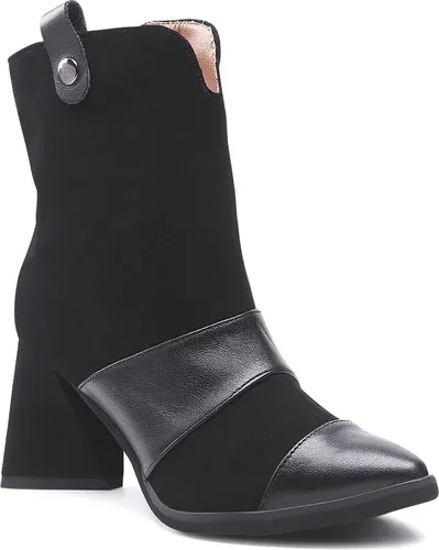 Členková obuv Roberto - 646/2/A Czarny Zamsz/C.Lico