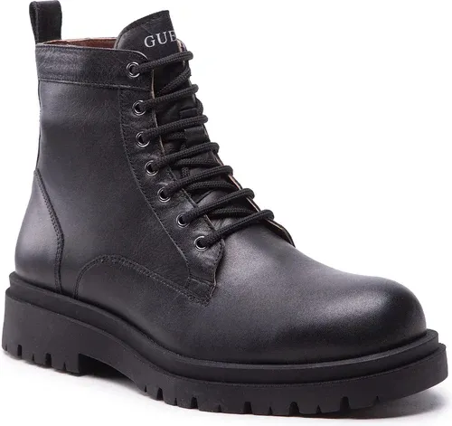 Šnurovacia obuv Guess - Pisa FM8PIS LEA10 BLACK