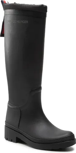 Gumáky Tommy Hilfiger - Th Overknee Rainboot Monogram FW0FW06868 Black BDS