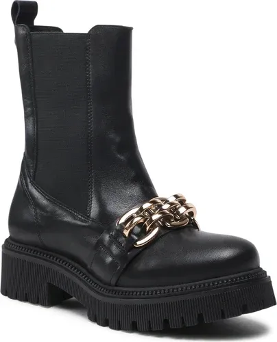 Členková obuv s elastickým prvkom Eksbut - 6D-6540-155 Čierna