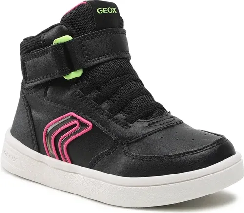 Sneakersy GEOX - J Djrock G. C J264MC 0BCEW C9B8L S Black/Fluo Fuchsia