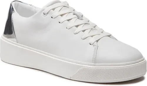 Sneakersy Calvin Klein - Low Top Lace Up HM0HM00824 White/Silver 0K6