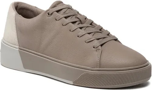 Sneakersy Calvin Klein - Low Top Lace Up HM0HM00676 Shadow Beige/White 0F4