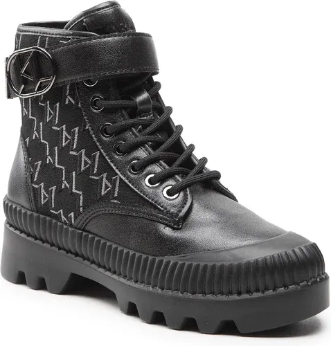 Outdoorová obuv KARL LAGERFELD - KL42552 Black Vg Lthr/Txt Mono