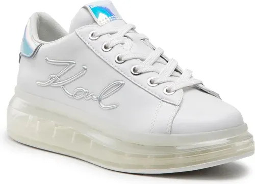 Sneakersy KARL LAGERFELD - KL62610 White Lthr w/Iridescent