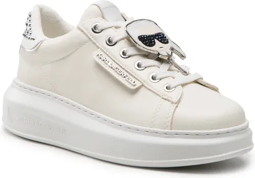 Sneakersy KARL LAGERFELD - KL62576C Eco Leather White W/Silver