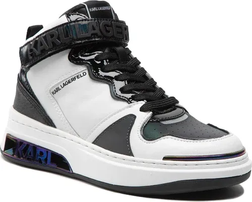 Sneakersy KARL LAGERFELD - KL62044 White Lthr W/Black