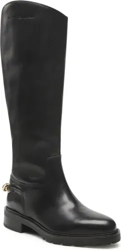 Čižmy vo vojenskom štýle Tommy Hilfiger - Twist Flat Longboot FW0FW07057 Black BDS