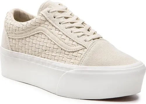 Tenisky VANS - Old Skool Stac VN0A7Q5MIVR1 Micro Weave Ivory