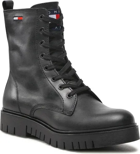 Outdoorová obuv Tommy Jeans - Lace Up Wmns Boot EN0EN01992 Black BDS