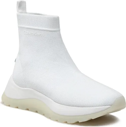 Sneakersy Calvin Klein - 2 Piece Sole Sock Boot-Knit HW0HW01338 Ck White YAF