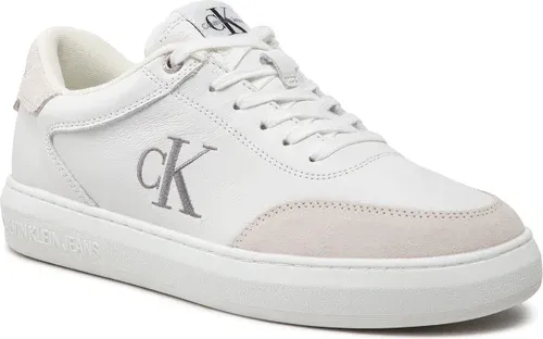 Sneakersy Calvin Klein Jeans - Casual Cupsole Laceup Low Mono YM0YM00496 Triple White 0K8