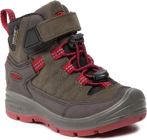 Trekingová obuv KEEN - Redwood Mid Wp 1023881 Steel Grey/Red Dahlia