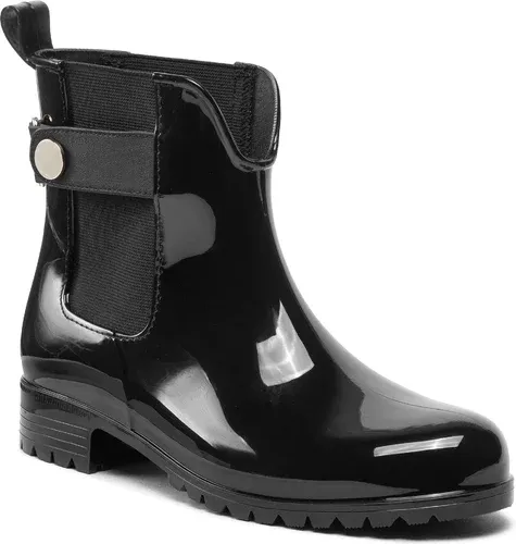 Gumáky Tommy Hilfiger - Ankle Rainboot With Metal Detail FW0FW06777 Black BDS