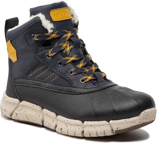 Šnurovacia obuv Geox - J Flexyper B.B Abx D J049XD-0CL54 C0657 S Navy/Yellow