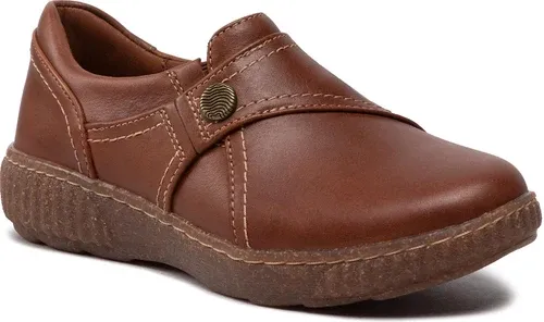Poltopánky Clarks - Caroline Pearl 261675104 Dark Tan Lea