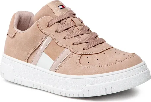 Sneakersy TOMMY HILFIGER - Low Cut Lace-Up Sneaker T3A9-32341-1477 S Nude 359