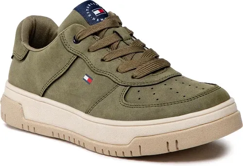 Sneakersy TOMMY HILFIGER - Low Cut Lace-Up Sneaker T3B9-32478-1441 S Military Green 414