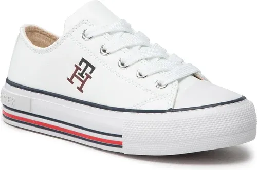 Plátenky Tommy Hilfiger - Low Cut Lace Up Sneaker T3A9-32287-1355 M White 100