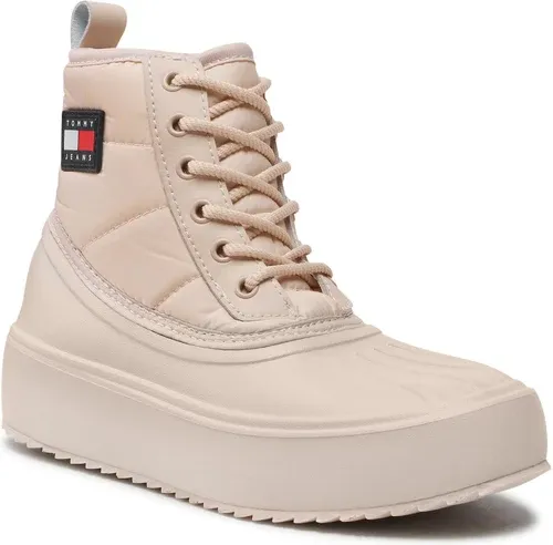 Členková obuv Tommy Jeans - Fashion Boot EN0EN01912 Stony Beige ACE