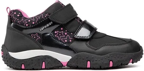 Šnurovacia obuv Geox - J Baltic G. B Abx A J26H1A 0BCMN C0922 D Black/Fuchsia