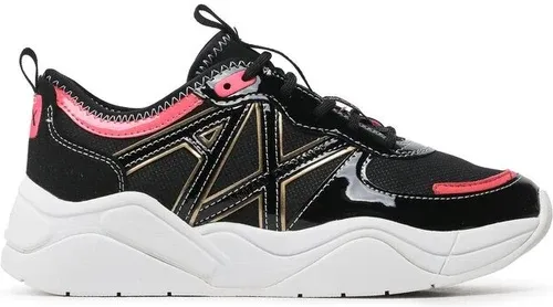 Sneakersy Armani Exchange - XDX039 XV311 S036 Blk/Coral/Light Gold
