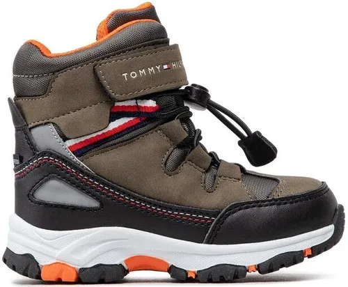 Snehule TOMMY HILFIGER - Tech Bootie T3B5-32542-1487 M Military Green 414