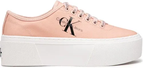 Tenisky Calvin Klein Jeans - Cupsole Flatform Laceup Low Txt YW0YW00766TKY Pink Blush TKY