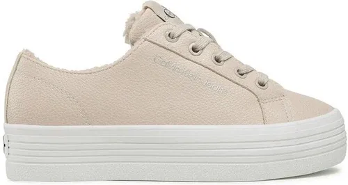 Sneakersy Calvin Klein Jeans - Vulc Flatform Laceup Low Lw YW0YW00819 Eggshell ACF