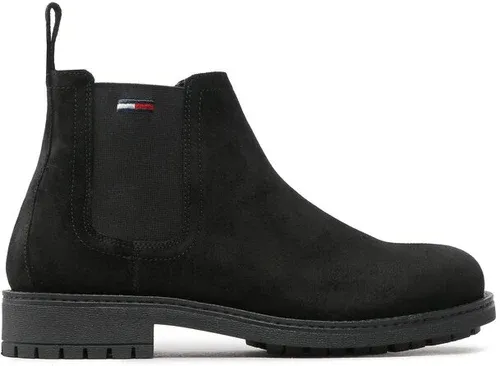 Členková obuv s elastickým prvkom Tommy Jeans - Classic Tommy Jeans Chelsea Boot EM0EM01056 Black BDS