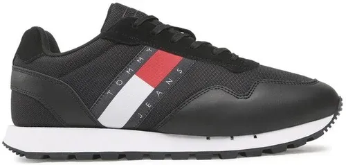 Sneakersy Tommy Jeans - Retro Leather Tjm Runner EM0EM01081 Black BDS