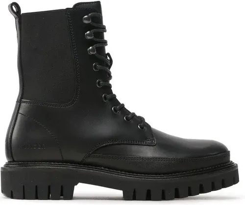 Outdoorová obuv Tommy Hilfiger - Premium Casual Chunky Lth Boot FM0FM04187 Black BDS