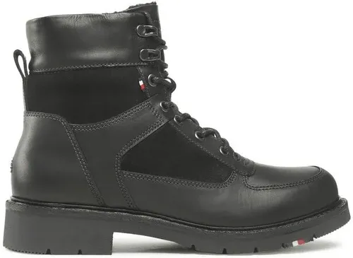 Čižmy Tommy Hilfiger - Rwb Hilfiger Warm Mix Lace Boot FM0FM04203 Black BDS