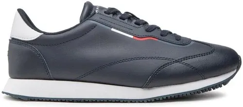 Sneakersy Tommy Hilfiger - Runner Lo Leather Detail FM0FM04256 Dessert Sky DW5